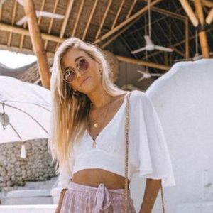 Beachgold Bali crop top in white